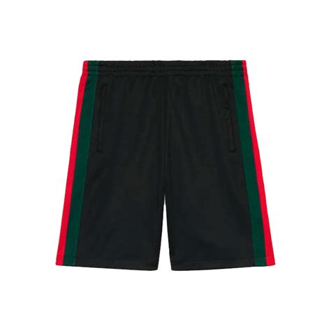 gucci red and green striped shorts|Gucci shorts women.